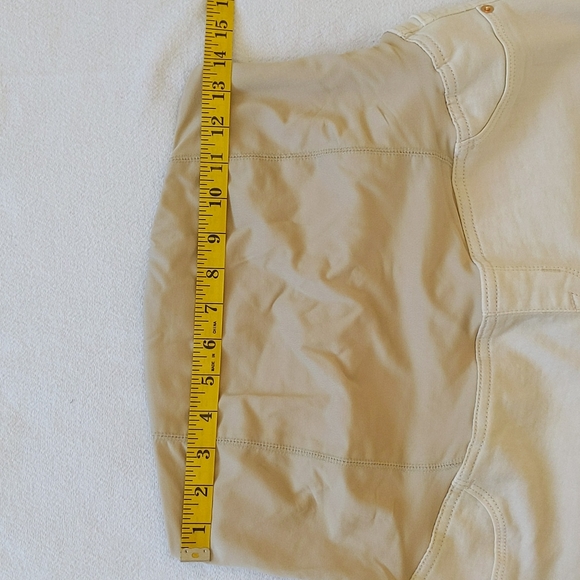Isabel Maternity Skinny Crossover Panel Maternity Jeans 8 Cream Tan - Picture 10 of 12